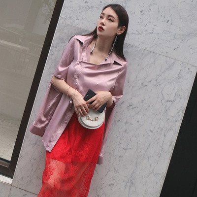 独家不对称斜门襟LAMBO设计衬衫