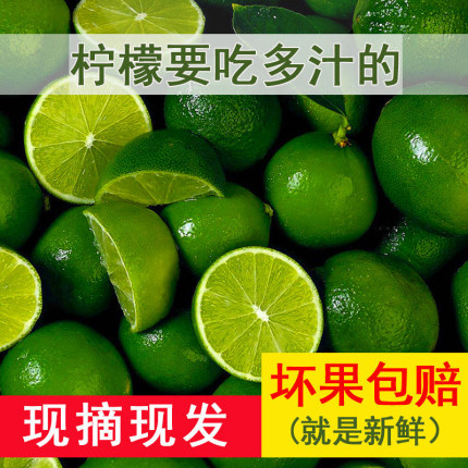 青柠檬新鲜泰国品种无籽香水柠檬5斤装包邮青金桔酸爽多汁绿大果