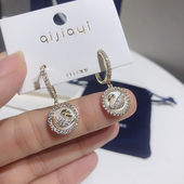 贝母耳扣女韩国气质仙简约耳坠耳钉耳环 价25.9元 新款 秒杀