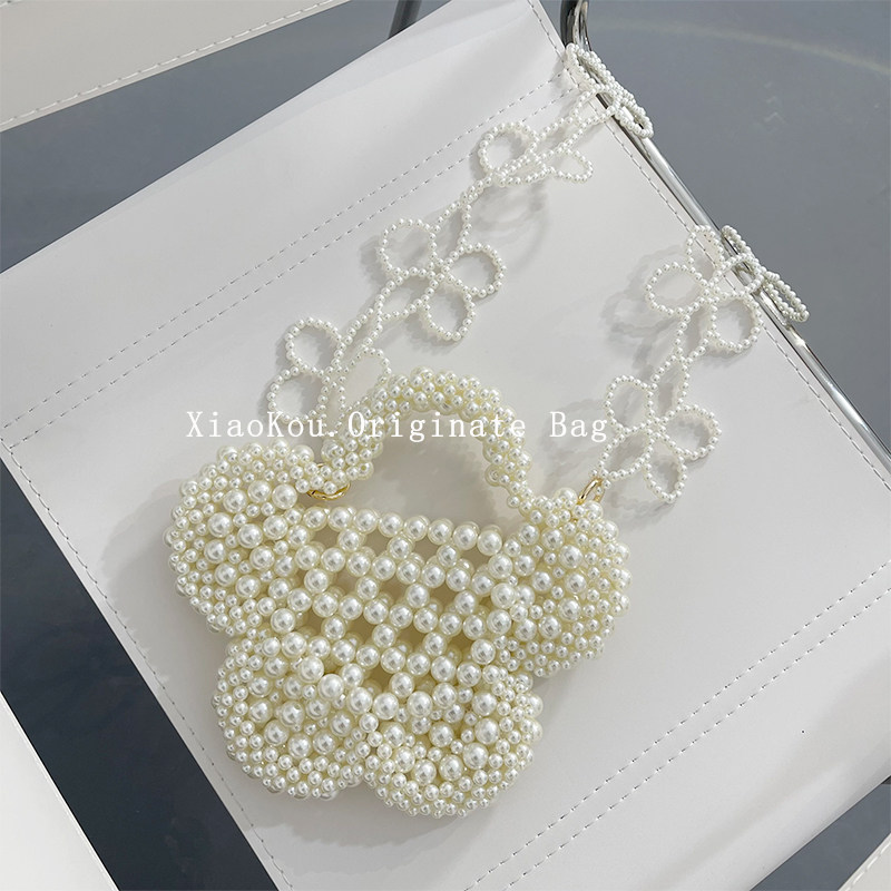 五叶花朵链条串珠包手工编织珍珠包包diy材料自制手提斜挎包女夏,箱包皮具/热销女包/男包,通用款女包,淘宝优惠券,粉丝福利购,淘宝优惠卷