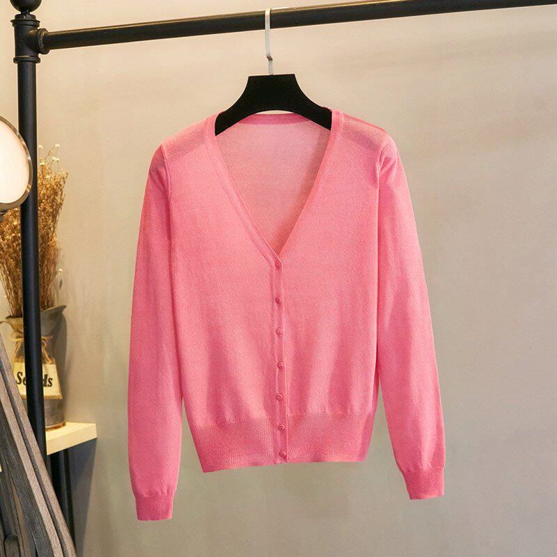 Borneol Sweater Thin section knitting Cardigan have cash less than that is registered in the accounts Long sleeve Bright silk Base coat Korean Edition Self cultivation Sunscreen air conditionerin the Women's clothing/Boutique , Wool sweater  category - from Buy2taobao.com to provide professional Taobao agent buy service