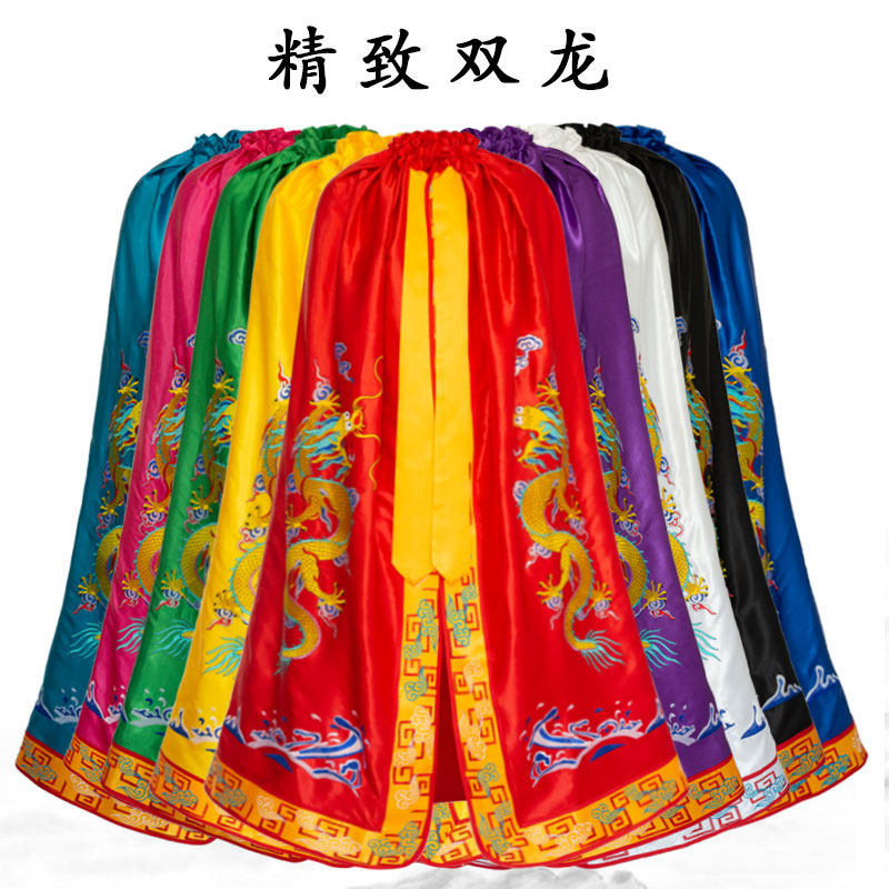 神像披风五台山五爷关羽老爷玉皇大帝神明还愿刺绣龙袍斗篷披肩
