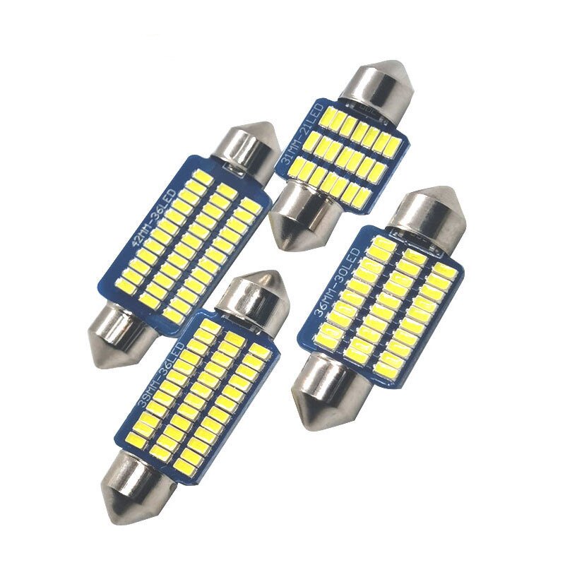 자동차 독서 전구 LED 실내 조명 조명 인테리어 하이라이트 수정 번호판 조명 트렁크 라이트 12V 더블 팁 라이트