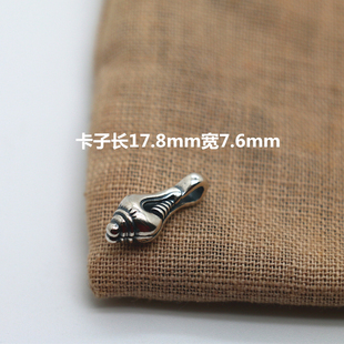 s925银文玩佛珠手串卡子记数侧挂配饰星月菩提卡子复古海螺宝螺