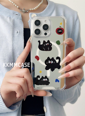 适用于苹果磁吸镜面手机壳iPhone12ProMax硬壳12情侣华为P60E新款16全包Pura70Pro+防摔小米14Pro创意好看