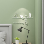 ins风可爱猫咪创意贴纸卧室餐厅玻璃门背景墙面装 饰3d立体墙贴