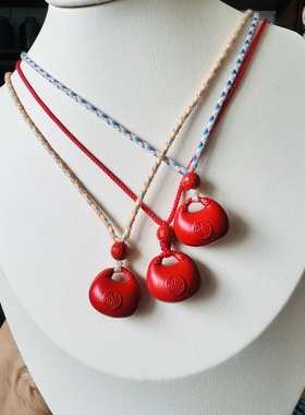 高含量朱砂红砂胖福项链棉线红绳宝宝男女宝成人项链