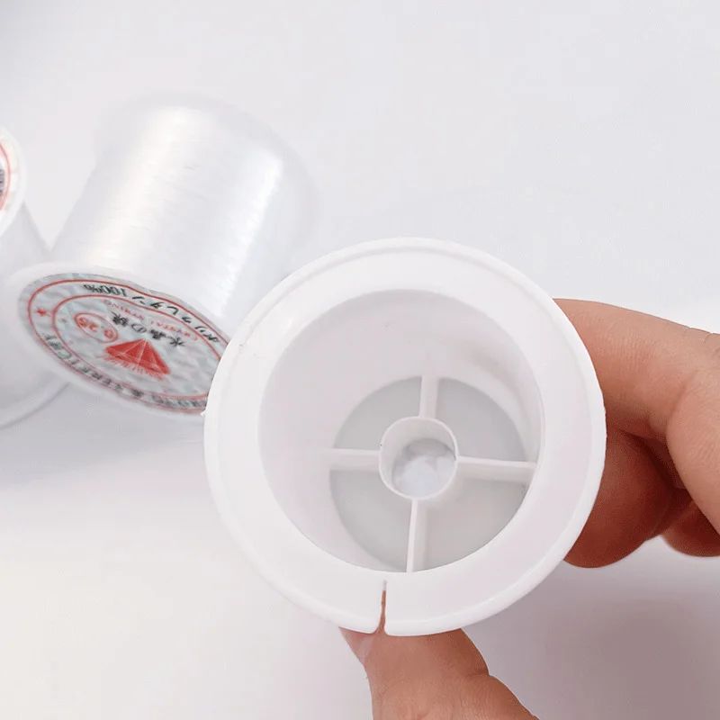 Zxiixz 1Roll Plastic Crystal DIY Beading Fishing Line No Ela