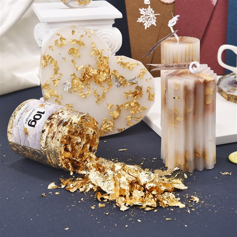 1box Gold Leaf Flakes Sequ Glitters Epoxy Resin Filling Gold 饰品/流行首饰/时尚饰品新 其他DIY饰品配件 原图主图