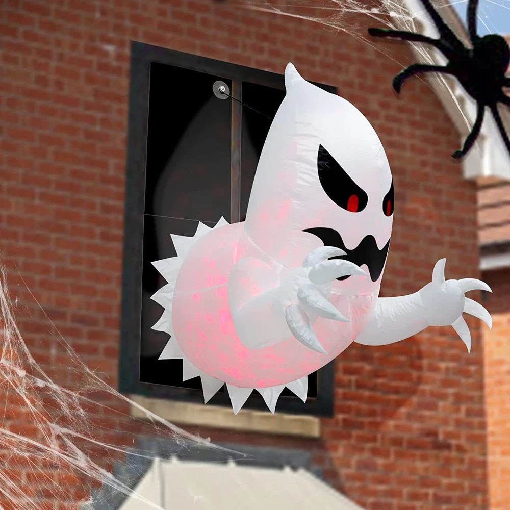 1.4m Halloween Inflatable Ghost Horror Window Ghost Foldable