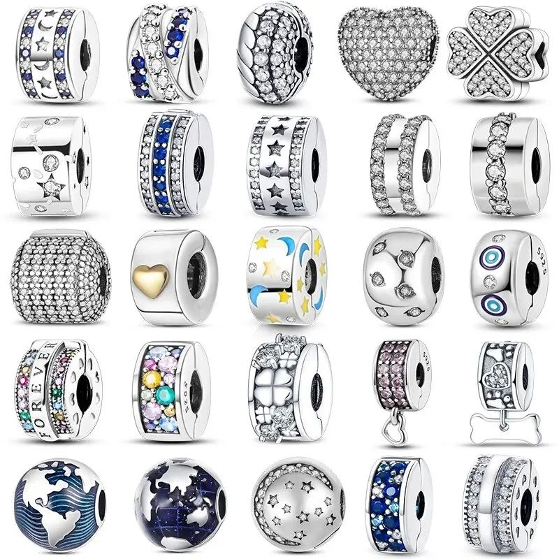 Silicone Spacer Beads 925 Sterling Silver Colorful Zircon Ca