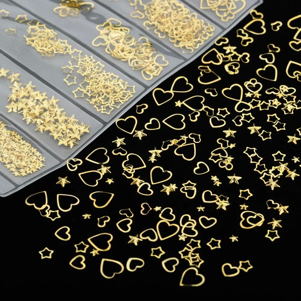 Mix Glitter Metal Frame Gold Nail Art UV Epoxy Resin Molds J