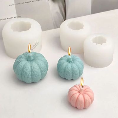 Halloween Pumpkin Silicone Candle Mold DIY Soap Plaster Resi