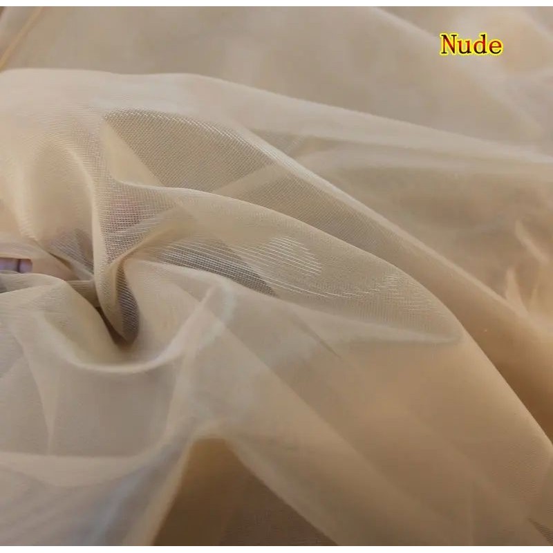 soft mesh fine nude color  tulle 160cm wide 5 meters/lot goo