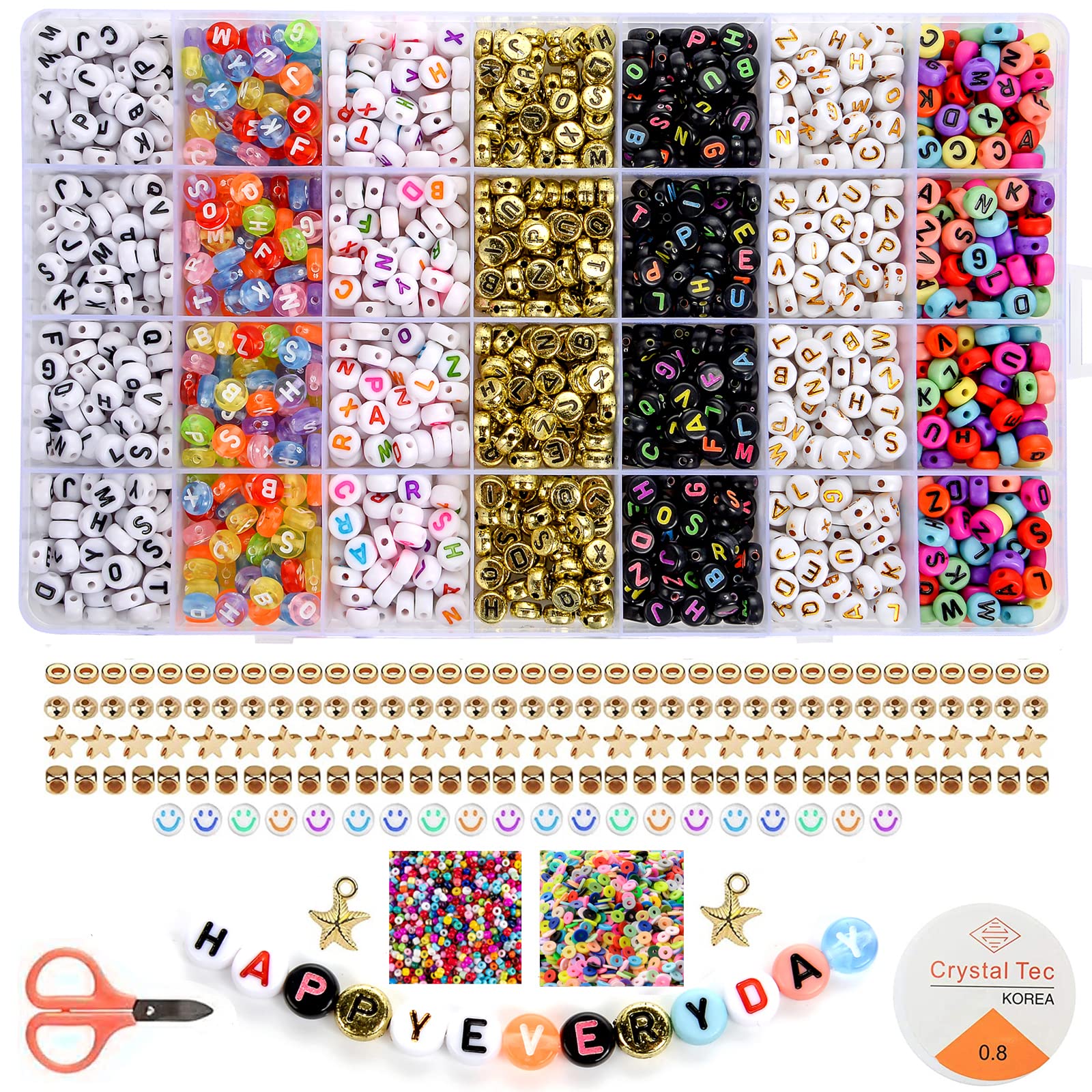 1400pcsMixedLetterBeadsfor