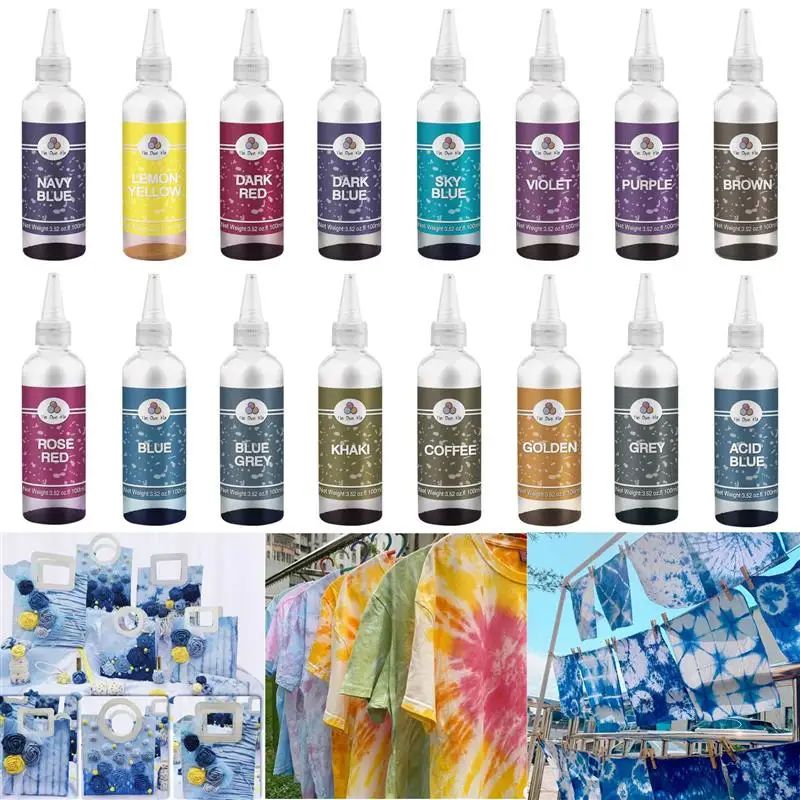 2g100ml Dye Fabric Dyes Textile Dyeing DIY Garment Tie Dyein