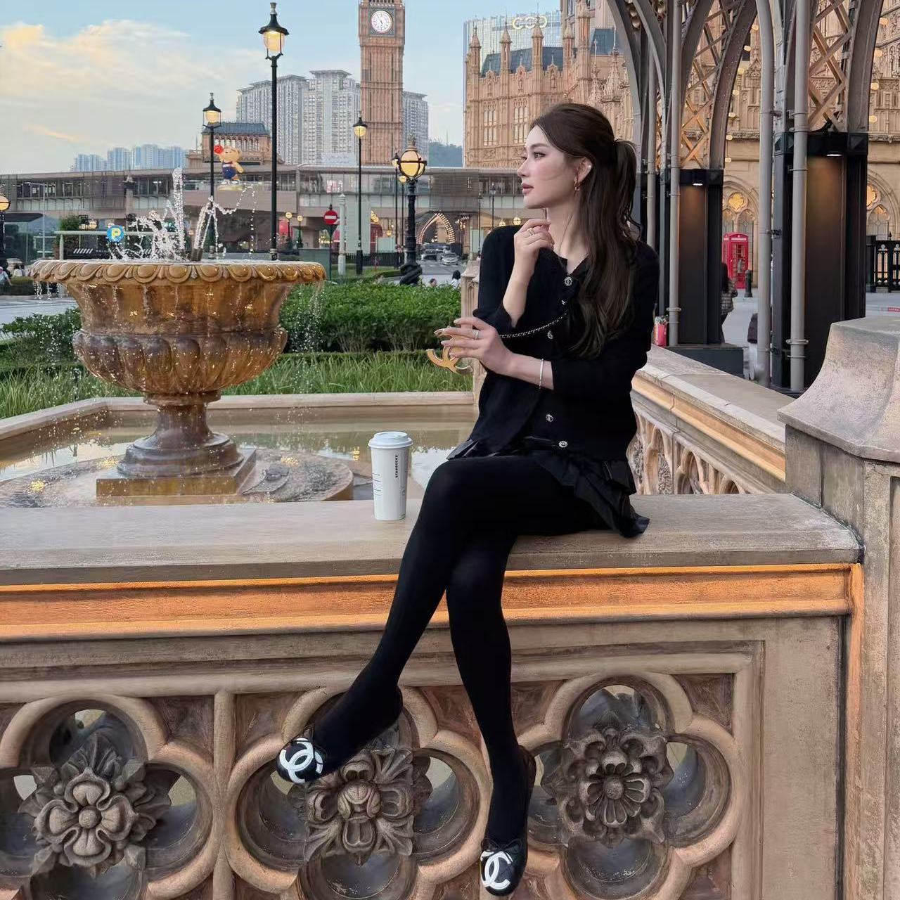 RUBBIT气质百搭 精致小香镂空针织开衫外套