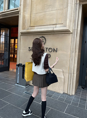 RUBBIT 限量分享 显白巧克力色针织衫 若隐若现长袖上衣