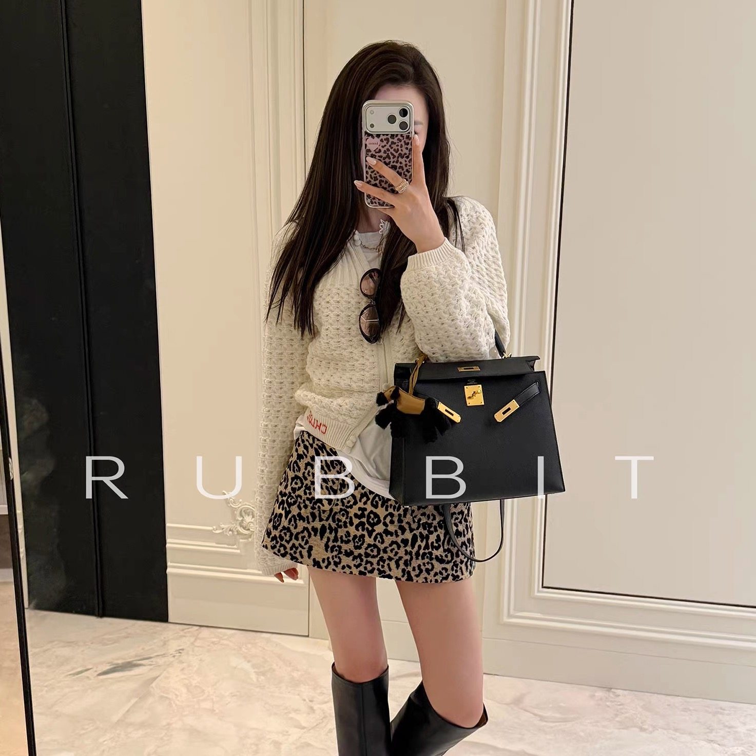 RUBBIT兔兔原创‘一眼沦陷’气质豹纹提花裙裤显瘦中腰小包臀短裙,女装/女士精品,半身裙,淘宝优惠券,粉丝福利购,淘宝优惠卷