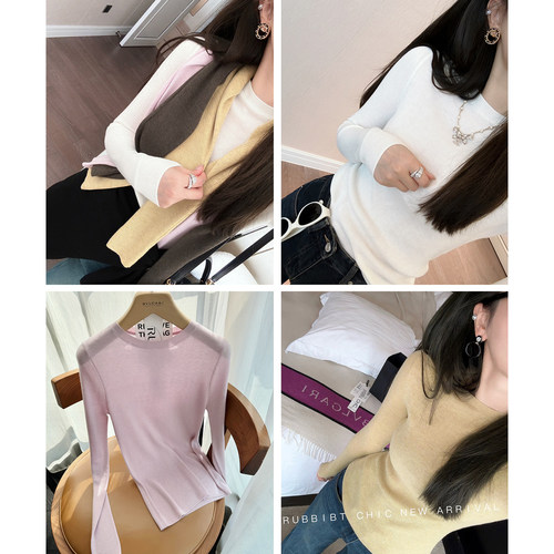 百搭基础款全羊毛圆领针织衫