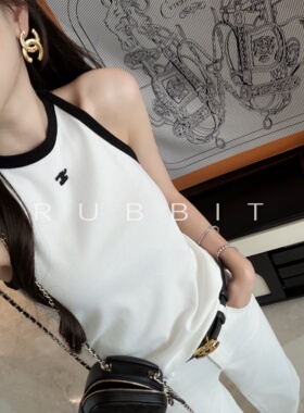 RUBBIT CHIC ‘兔兔最爱的时髦派对’ 挖肩款直角肩背心无袖上衣