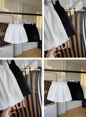 RUBBIT百搭好物 简约又舒适休闲短裤 百搭显腿长阔腿松紧腰短裤女