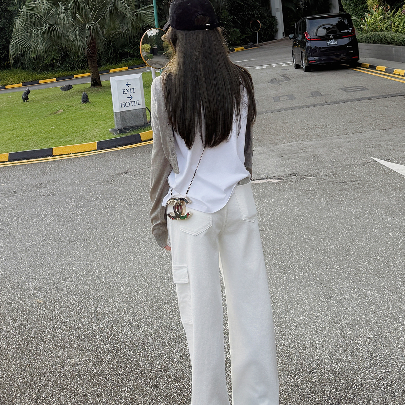 轻松驾驭美式休闲工装阔腿牛仔裤