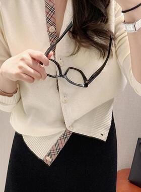 RUBBIT 新品一眼沦陷百搭经典细羊毛针织开衫气质显瘦上衣