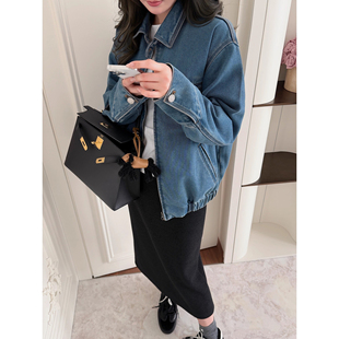 复古feel男女同款 RUBBIT 加绒牛仔外套 休闲宽松 时髦帅性