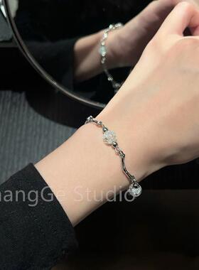 ChangGe Studio 韩版小众不规则褶皱线条手链女夏轻奢设计感简约