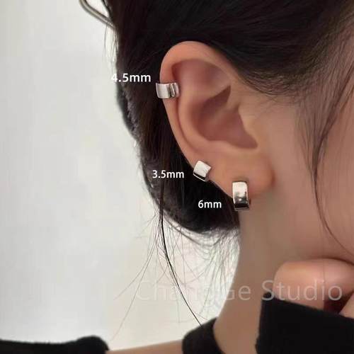 ChangGe Studio 素圈耳环女耳骨钉高级感耳骨环耳圈耳扣耳钉男潮