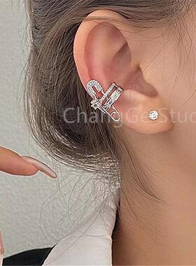 ChangGe Studio 镶钻星星别针无耳洞耳夹男潮气质轻奢小众设计感