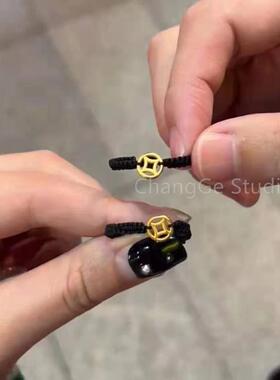 ChangGe Studio 抖音网红同款铜钱编织可调节戒指ins情侣款手饰配