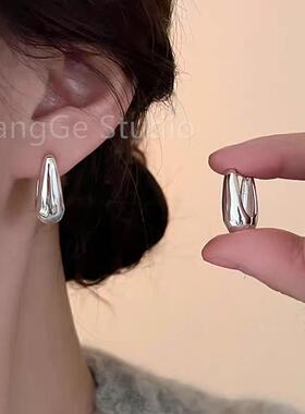 ChangGe Studio 法式金色水滴耳环女款小众设计高级感冷淡风耳扣