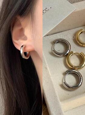 ChangGe Studio 欧美ins简约百搭耳扣耳环网红冷淡风时尚粗款耳圈