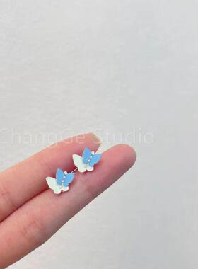 ChangGe Studio 春季清新气质小蝴蝶耳钉女气质温柔百搭简约设计