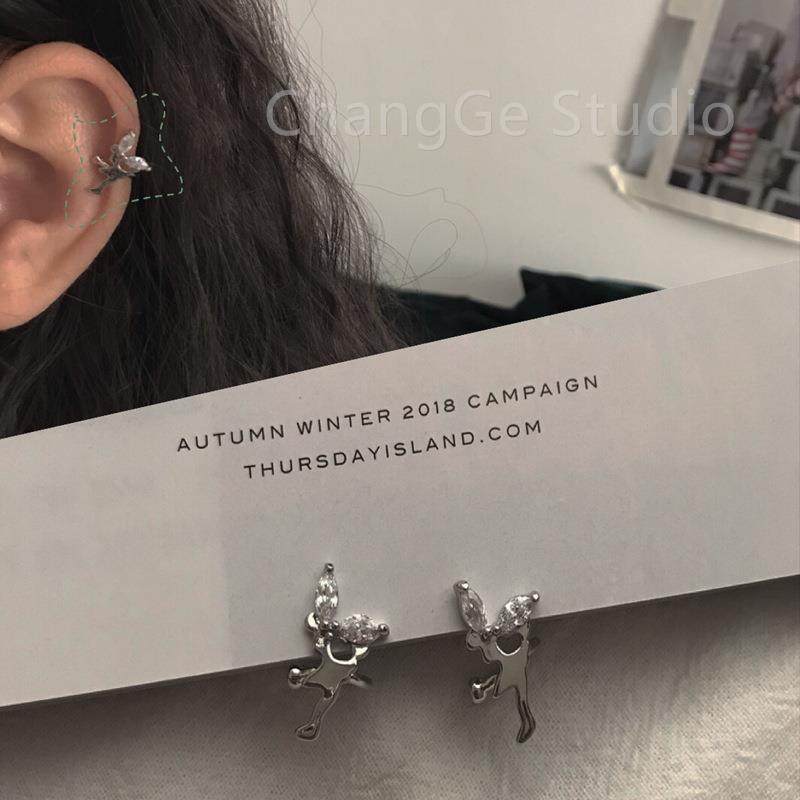 ChangGe Studio 小天使锆石耳骨夹无耳洞开口可调节韩国简约气质