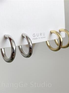 ChangGe Studio 复古气质冷淡风圆圈耳环2025年新款潮精致通勤耳