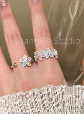 ChangGe Studio 初恋韩妹~多巴胺花花戒指女甜美ins小众设计食指