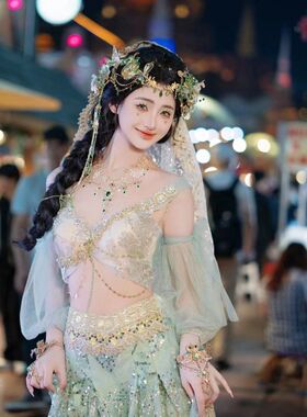 绿色旅拍爆款新款写真西