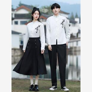 中式古风汉服毕业班服套装初高中生朗诵合唱诗歌演出服运动会套装