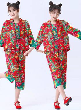 东北大花布衣服村姑女二