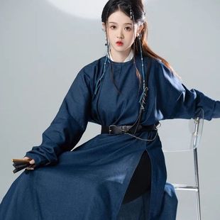 [秋霁]正品原创唐制明制圆领袍汉服大放量复原缺胯袍男女纯色彩色