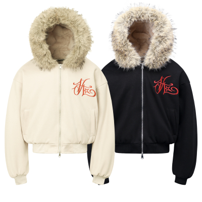 Uekk「11号座山雕」美式加厚毛绒外套男cleanfit毛领棉服夹克外套