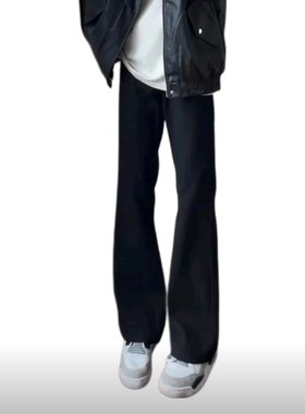 美式废土风中腰直筒微喇水洗做垂感牛仔裤 KQH327NZ-FCL234