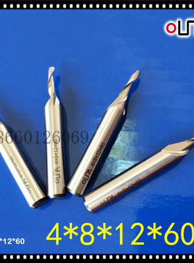 CALR单刃仿行铣刀4*8*12*60门窗幕墙仿形钻头进口M42高速钢含钴