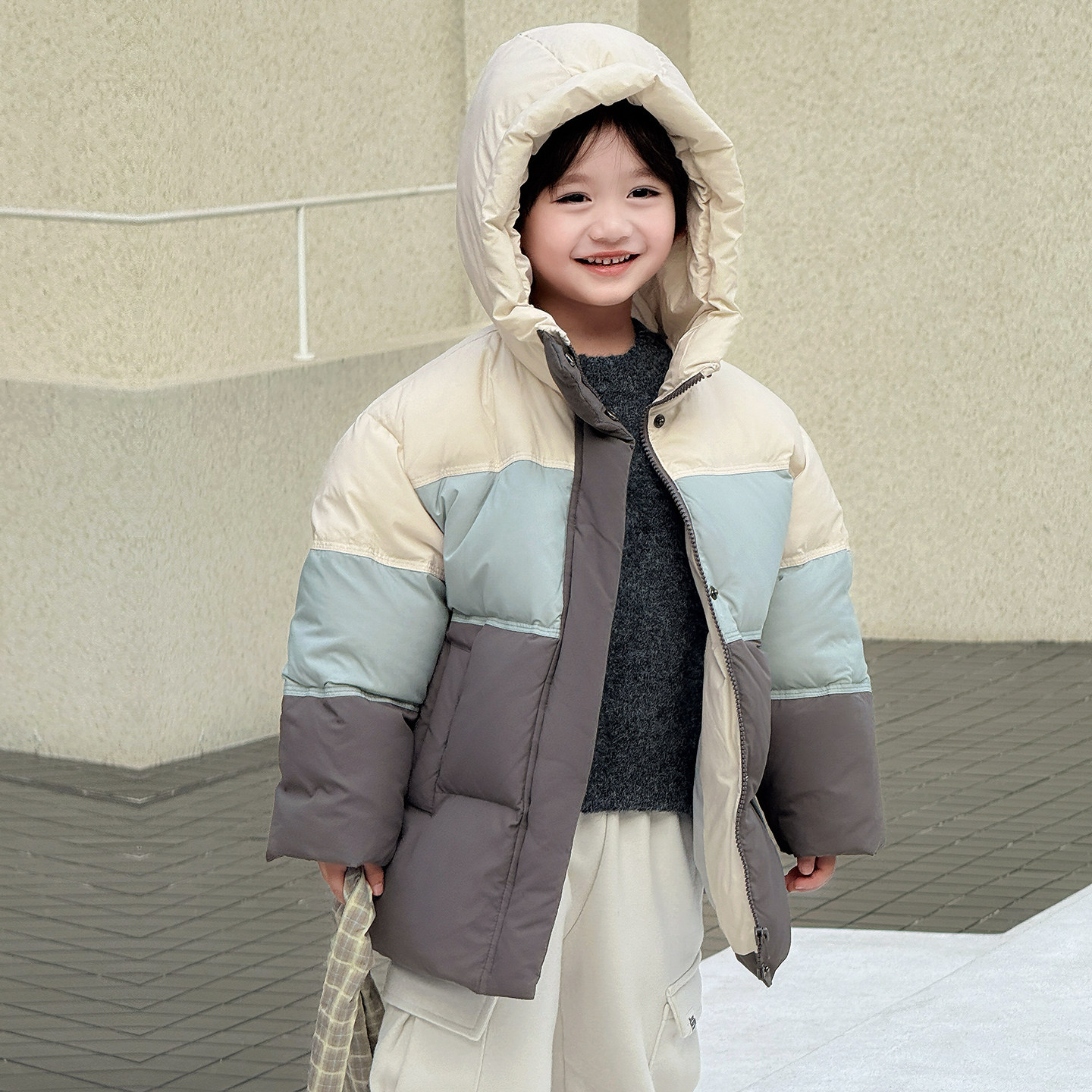 HeyonWyek中小童羽绒服款女童2026冬季新款宝宝男童羽绒服1-3-6岁
