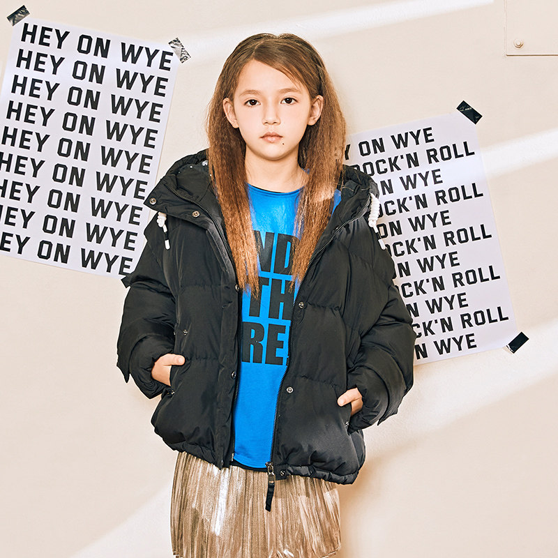 鑫贝尔女童羽绒服短款袖子可拆卸儿童羽绒服马甲2022新款大童外套
