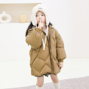 90绒儿童羽绒服加厚亲子装 新款 2024冬季 heyonwye女童羽绒服中长款