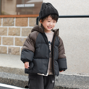 90绒外套4813 新款 男童羽绒服短款 加厚宝宝羽绒服中小童2025冬季
